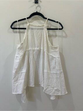 Zara White Flowy Halter Camisole